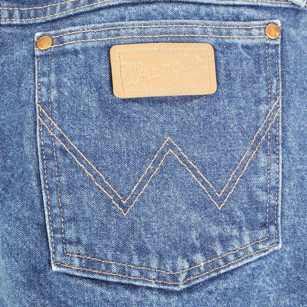 Wrangler Jeans Men’s Size 38x36 Tall Straight Leg Blue Rodeo Leather Patch 38 - Picture 10 of 11